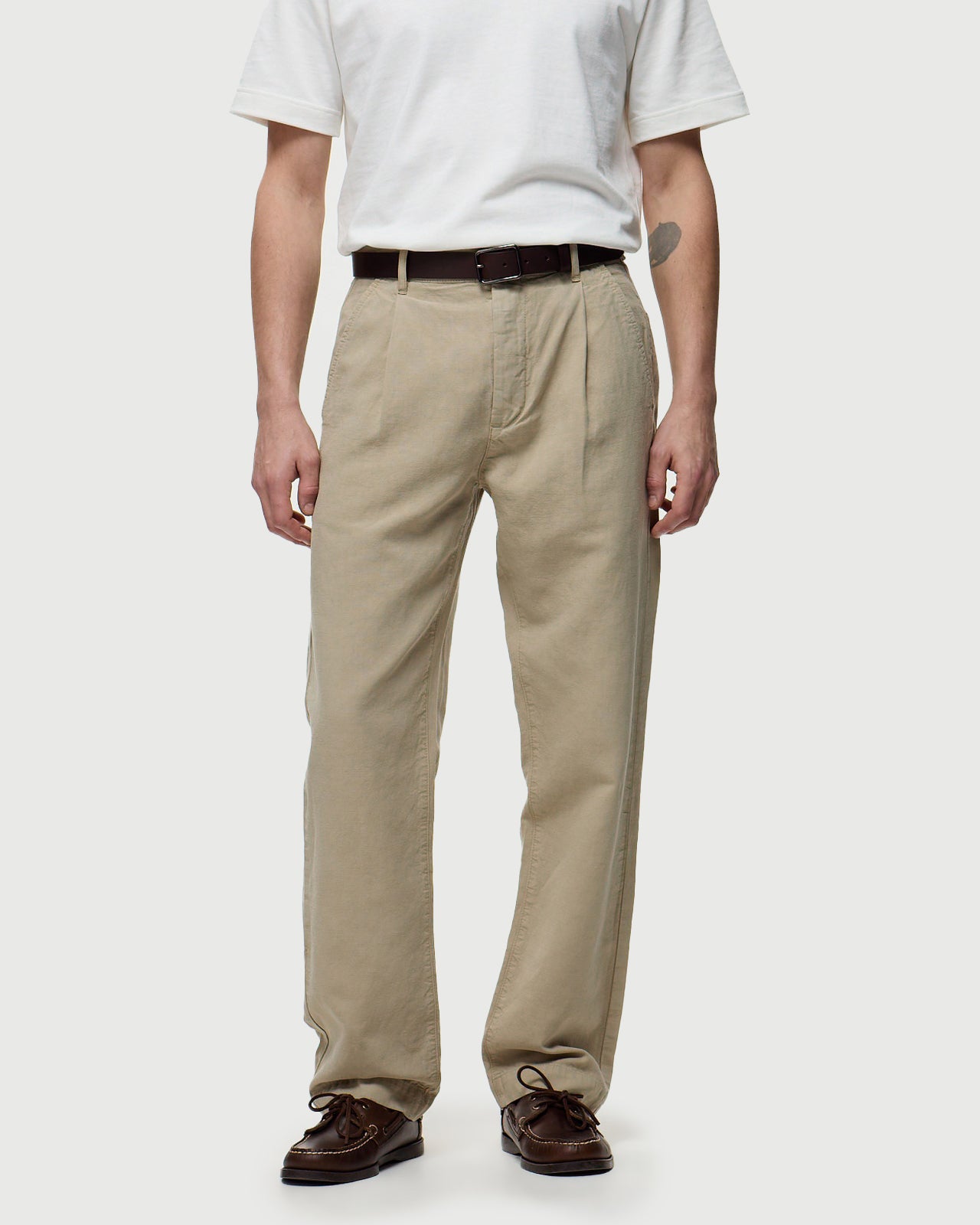DIEGO Tencel/Linen Chino - Bamboo Beige