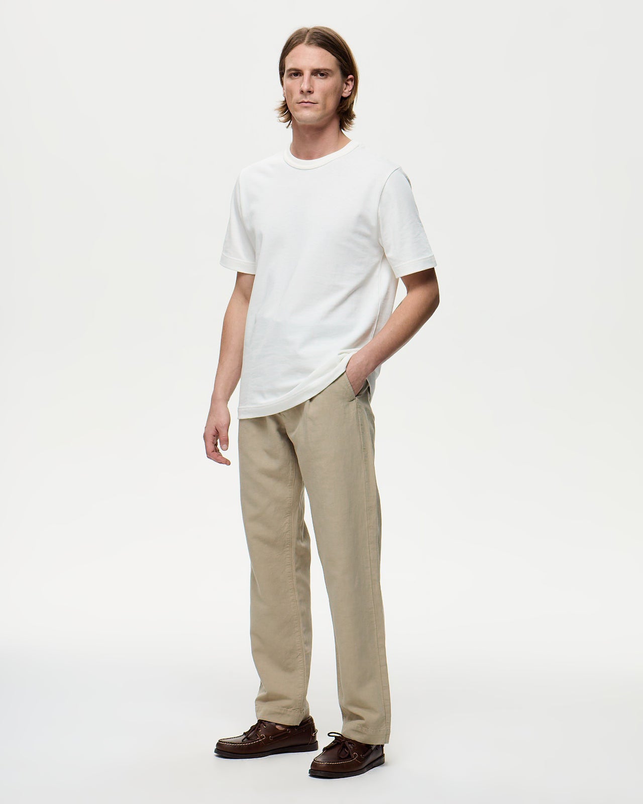 DIEGO Tencel/Linen Chino - Bamboo Beige