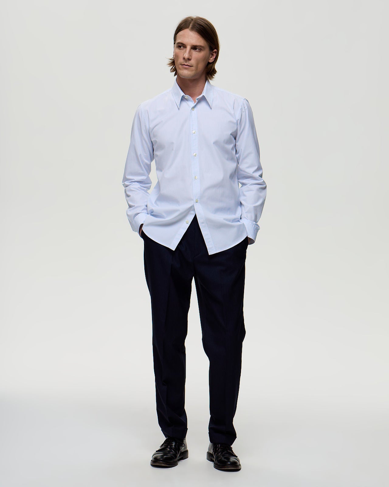 HARVARD Shirt – White/Sky Blue