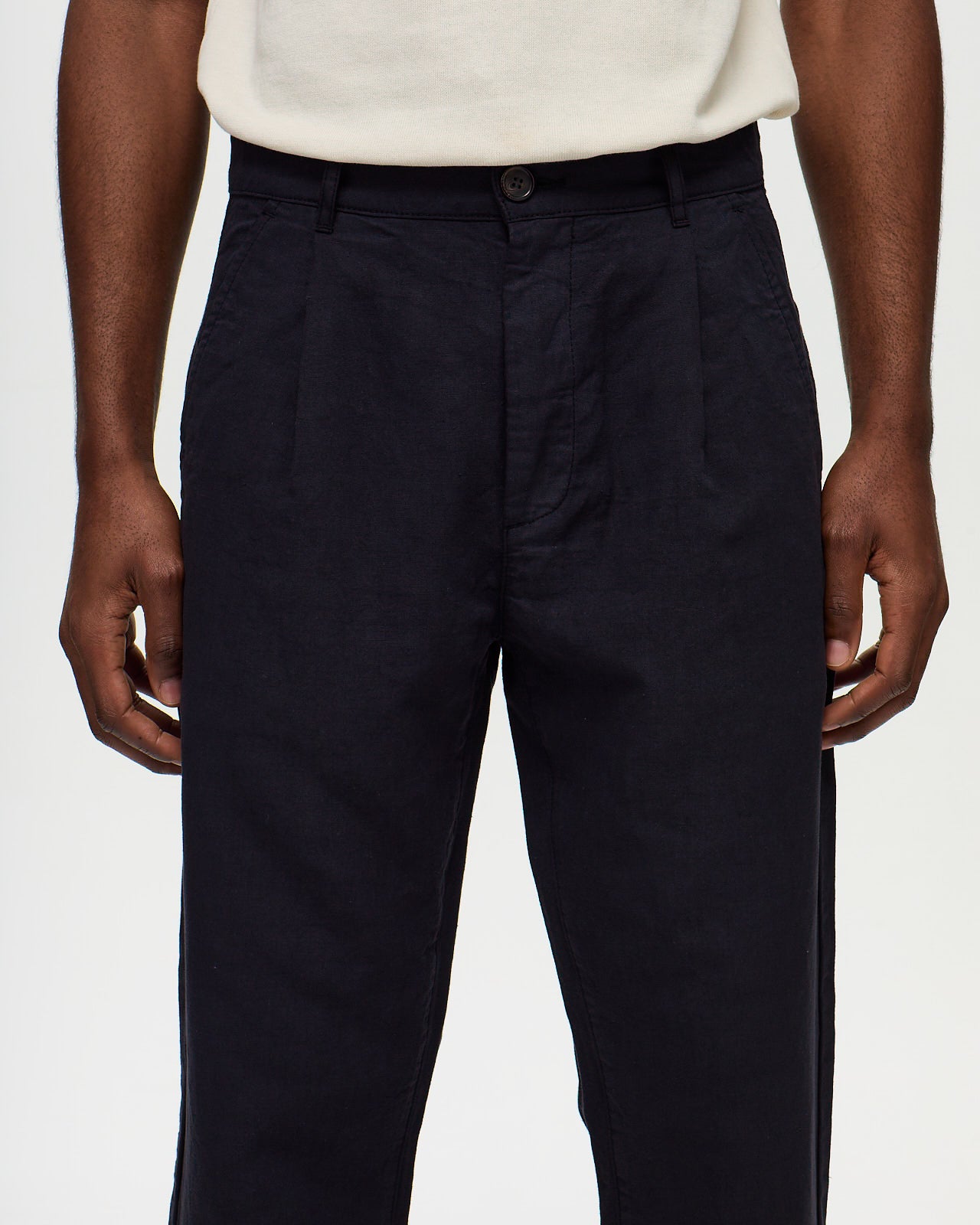 DIEGO Tencel/Linen Chino - Dark Navy
