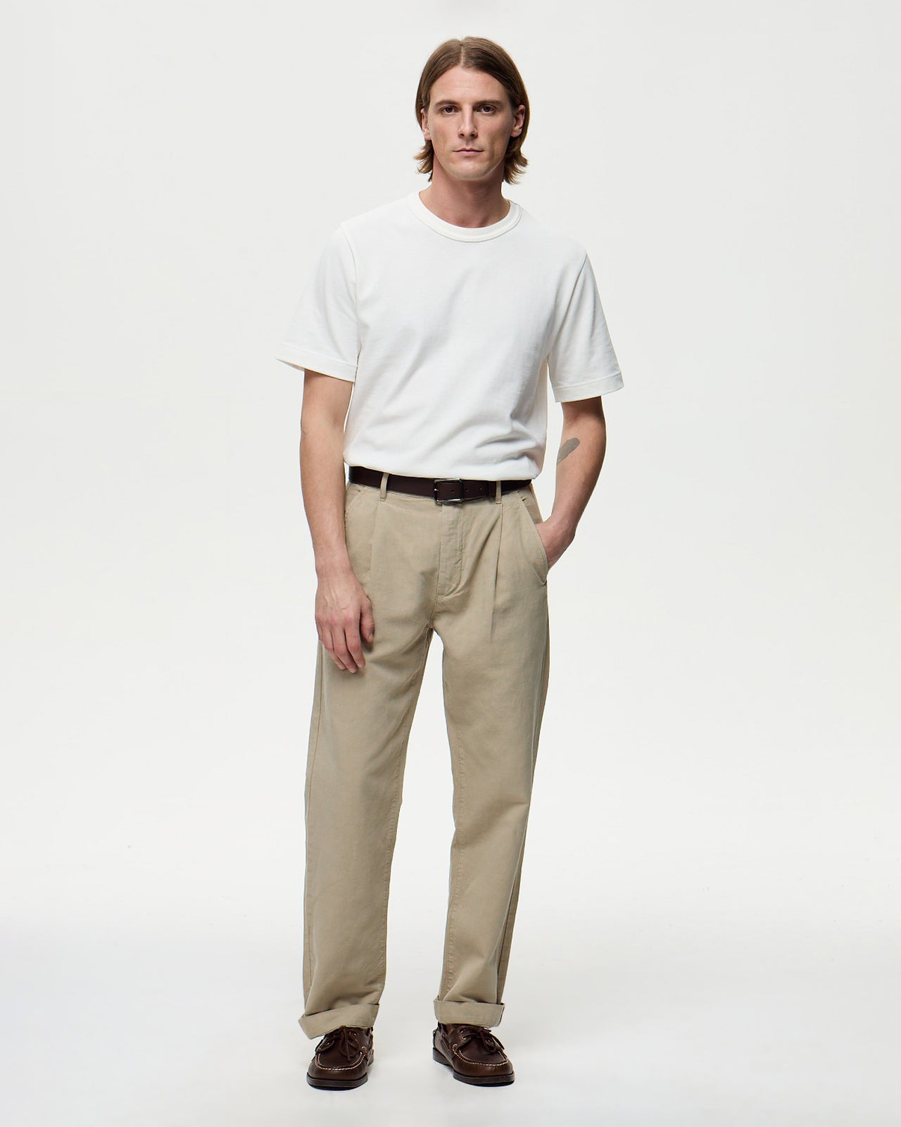 DIEGO Tencel/Linen Chino - Bamboo Beige