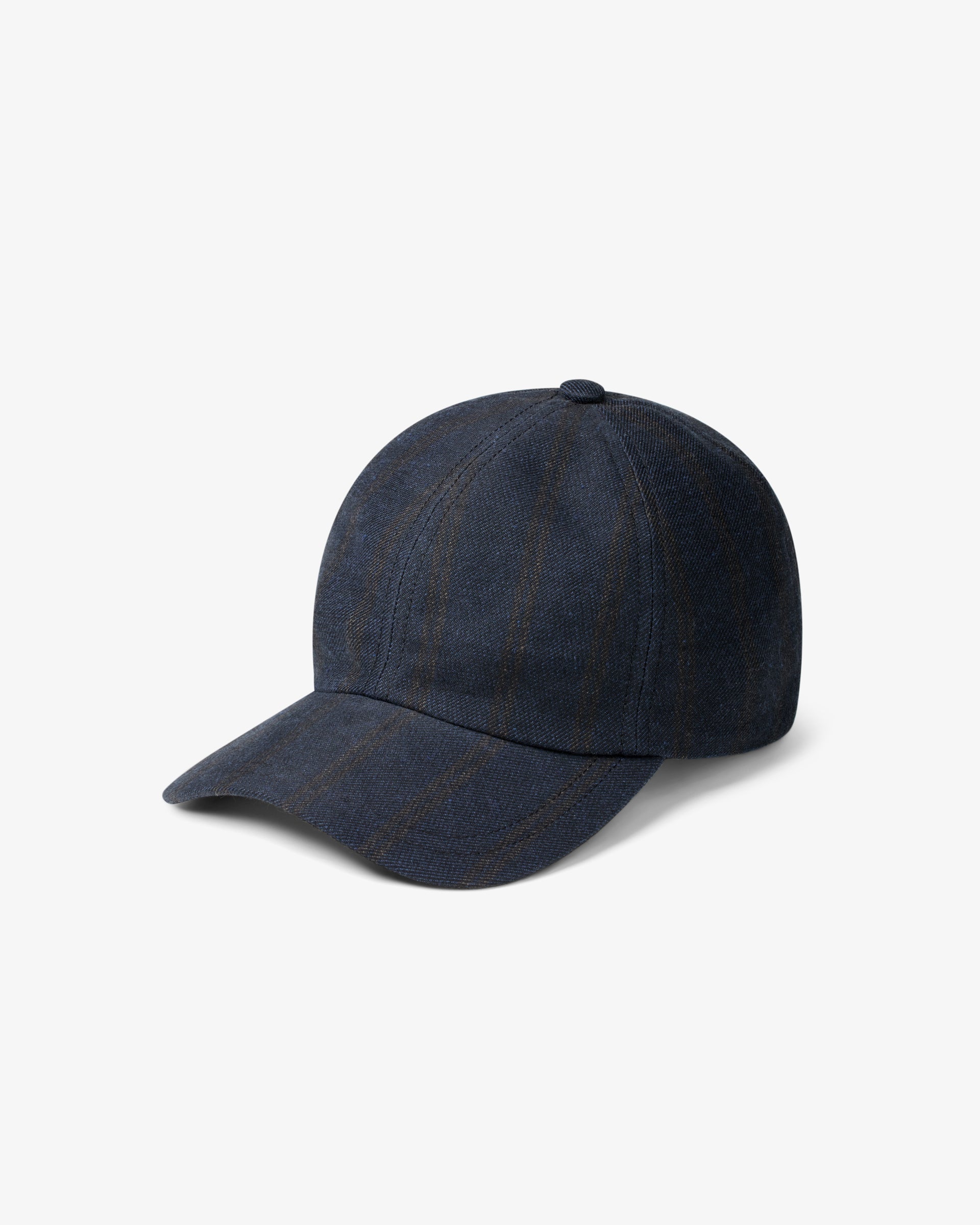 HOLLY Striped Cap – Navy