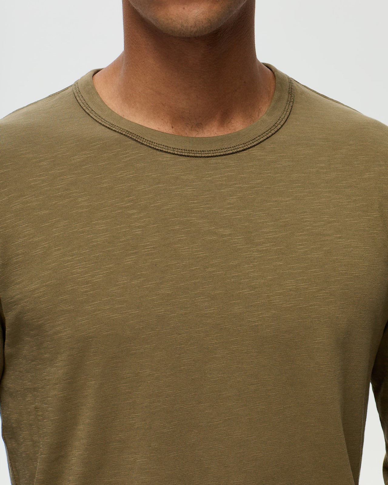 GARRET Slub T-shirt - Army Green