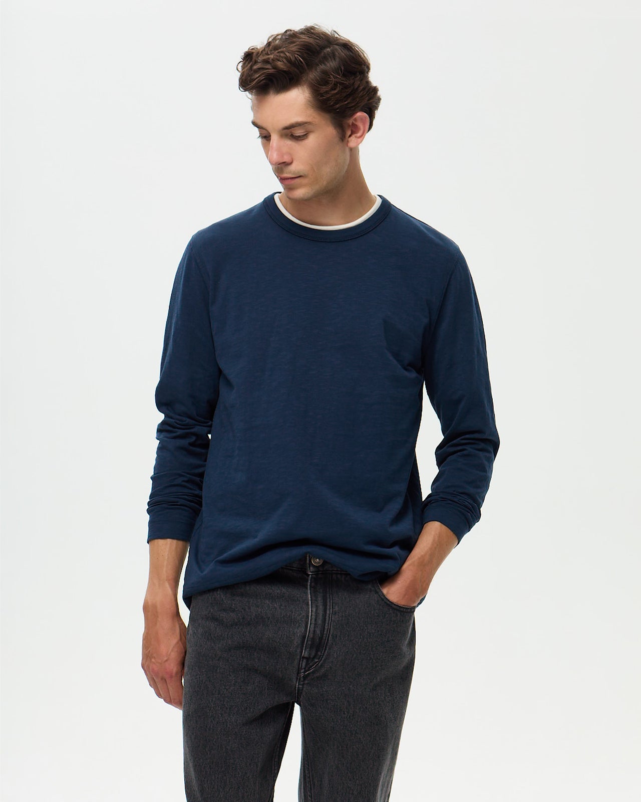 GARRET Slub T-shirt - Indigo Blue