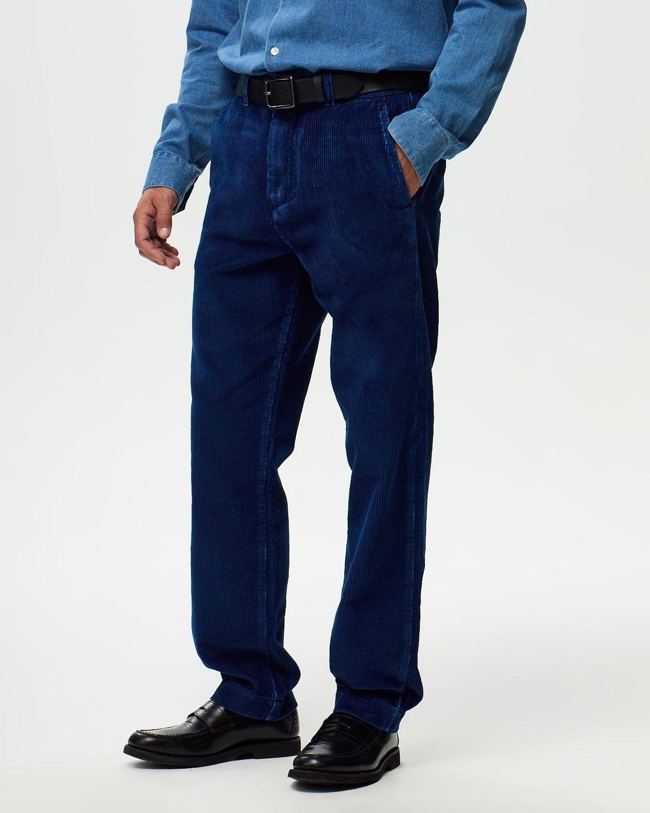 EMERSON Corduroy Chino – Medium Indigo