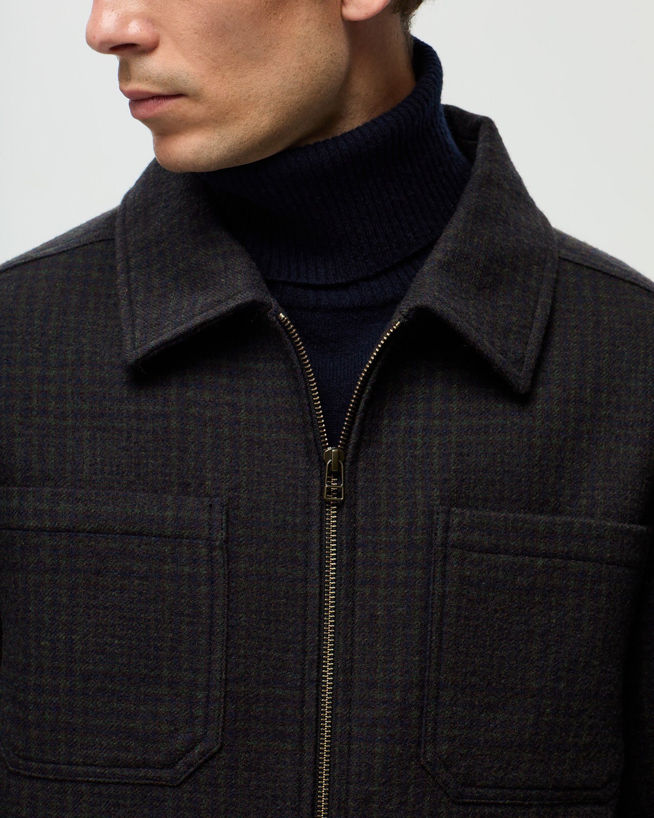 RIVOLI CHECKED Jacket - Khaki/Ink