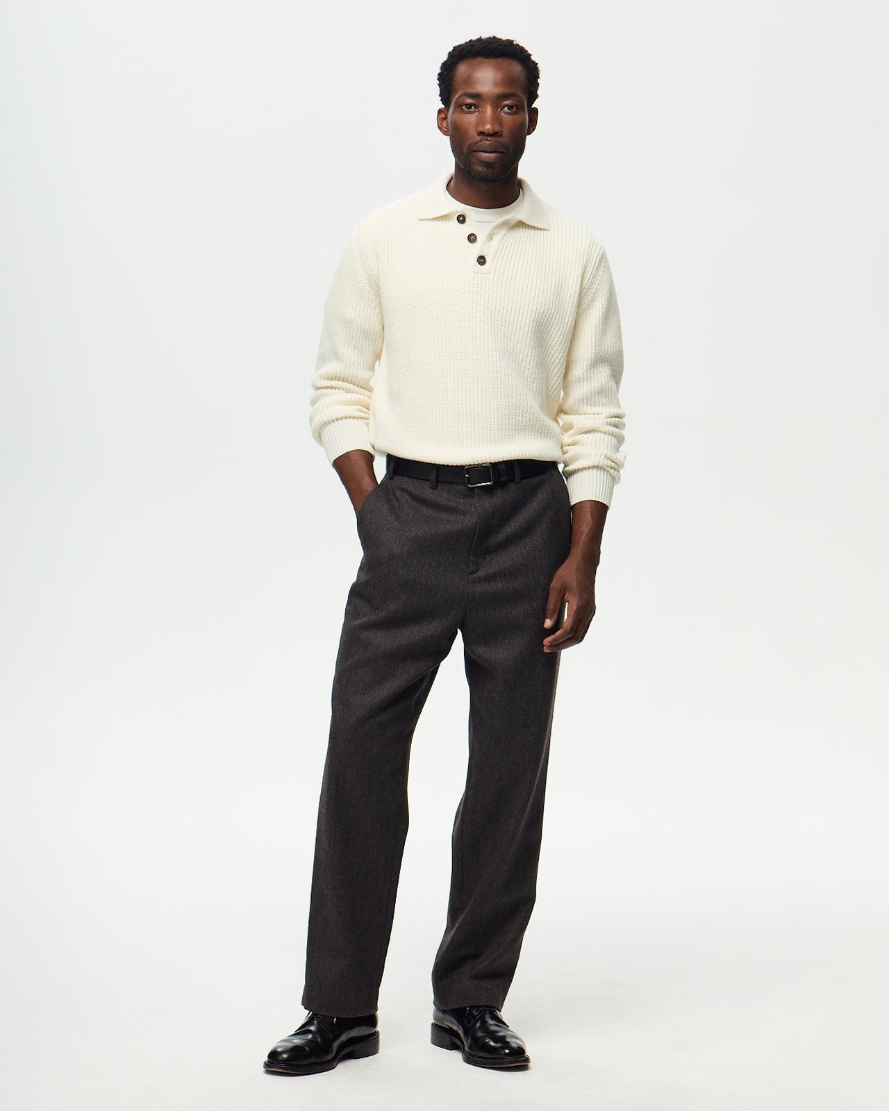 ALPHONSE Pants Chevron – Truffle/Flannel