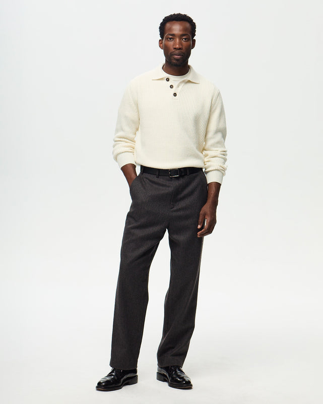 ALPHONSE Pants Chevron – Truffle/Flannel