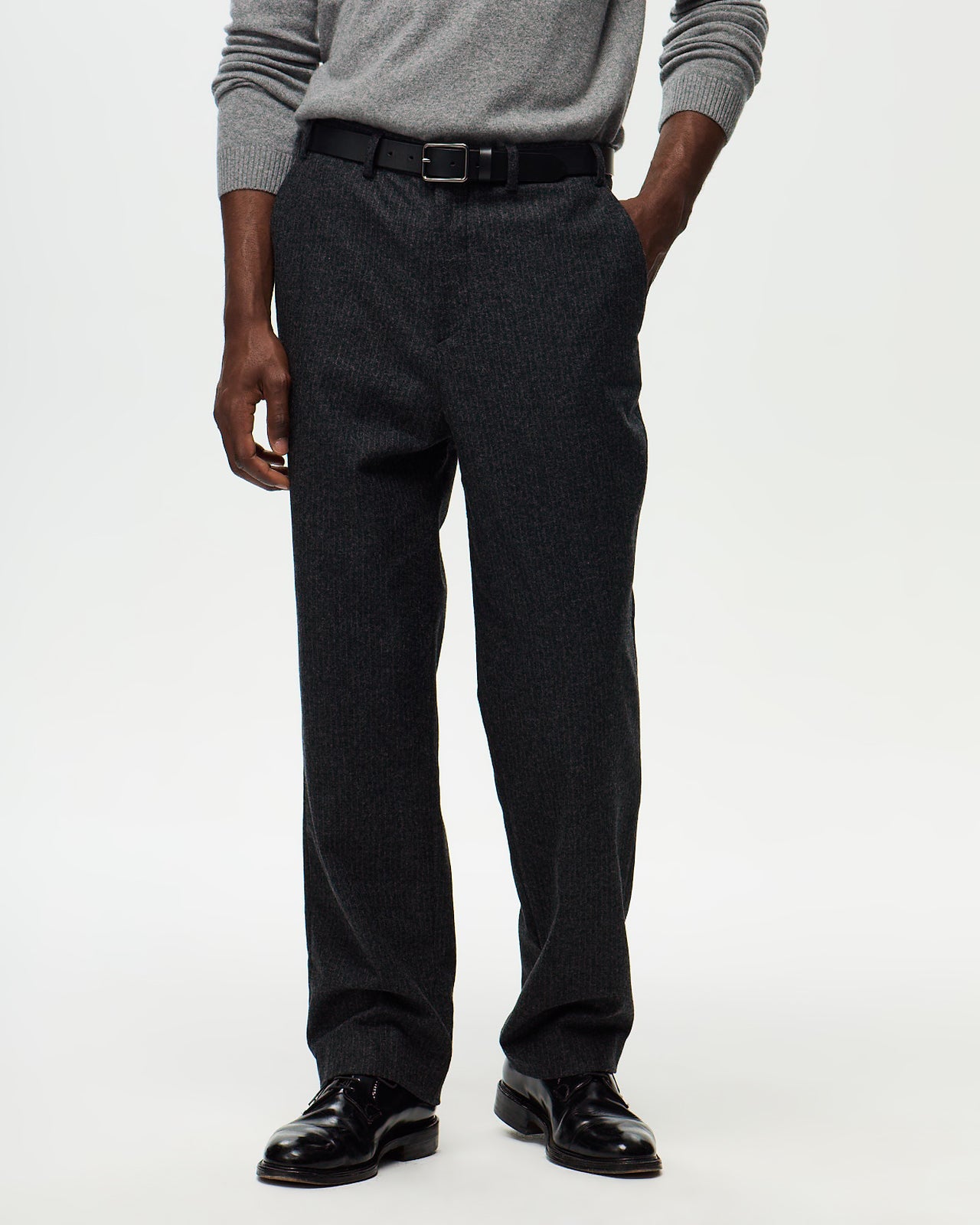 ALPHONSE Pants Striped – Anthracite Grey