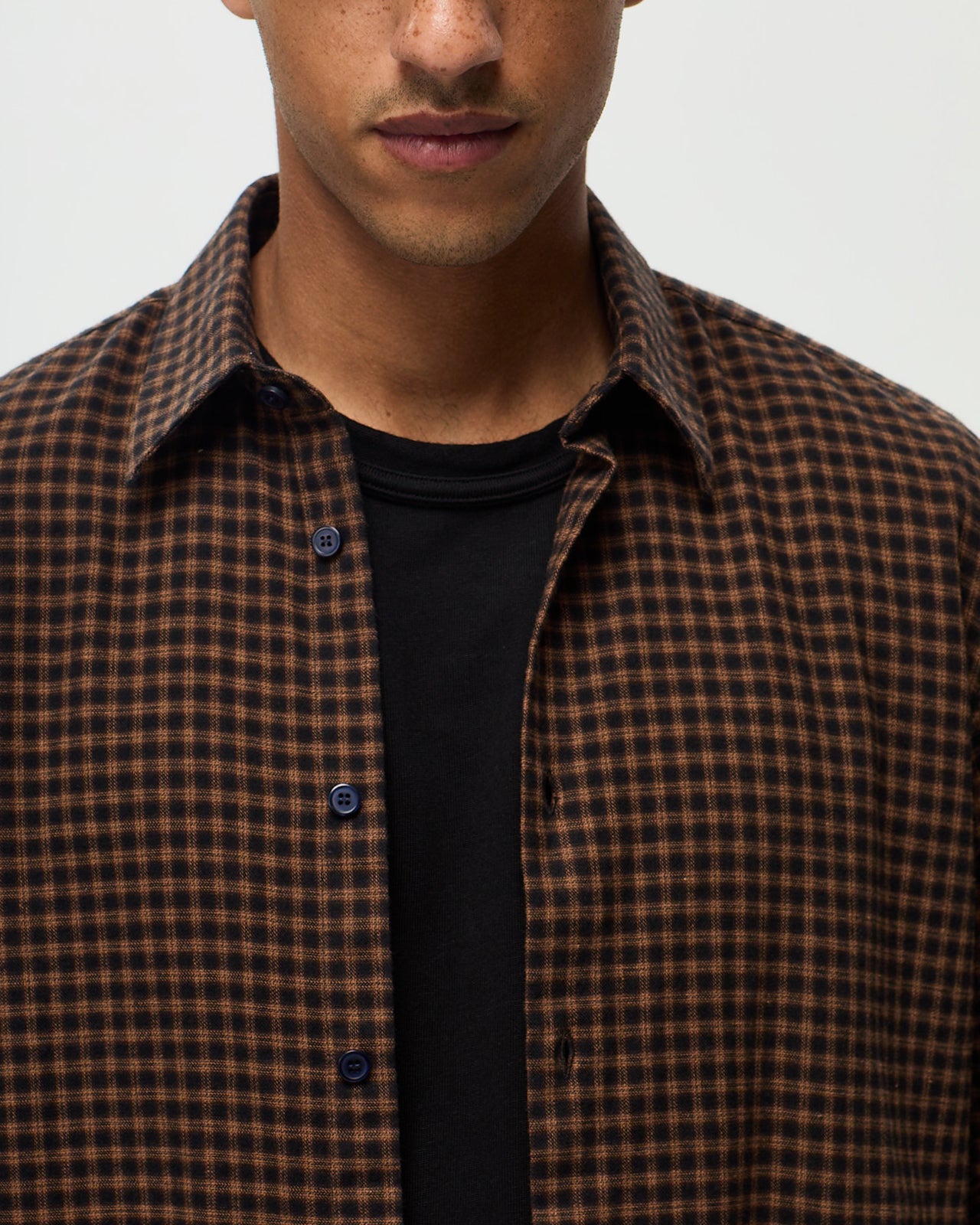 CHEYENNE Shirt – Black/Chocolate