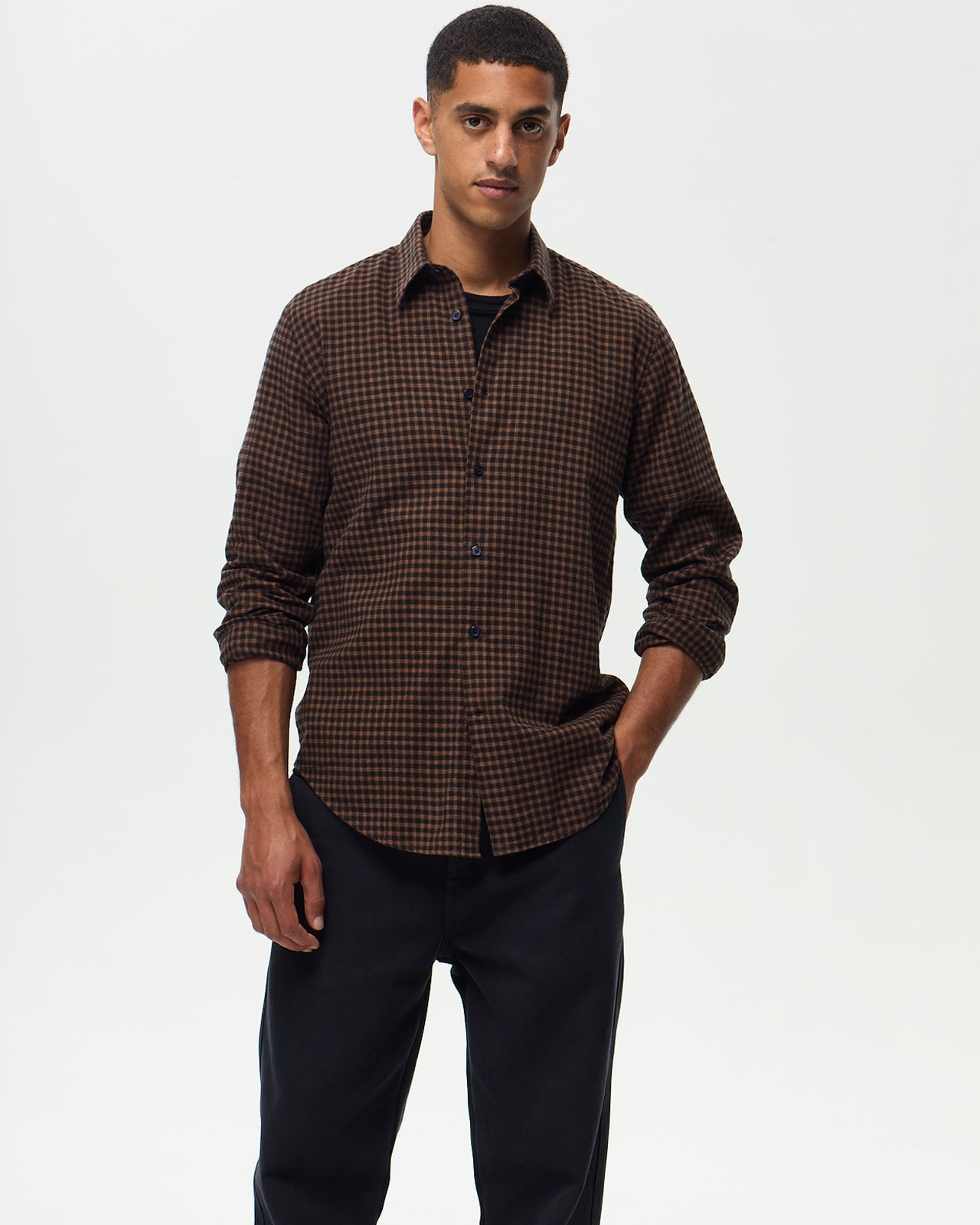 CHEYENNE Shirt – Black/Chocolate