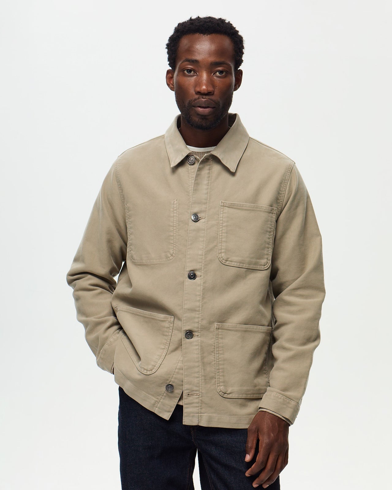 CLAUDEL Painter's Jacket – Ash Beige