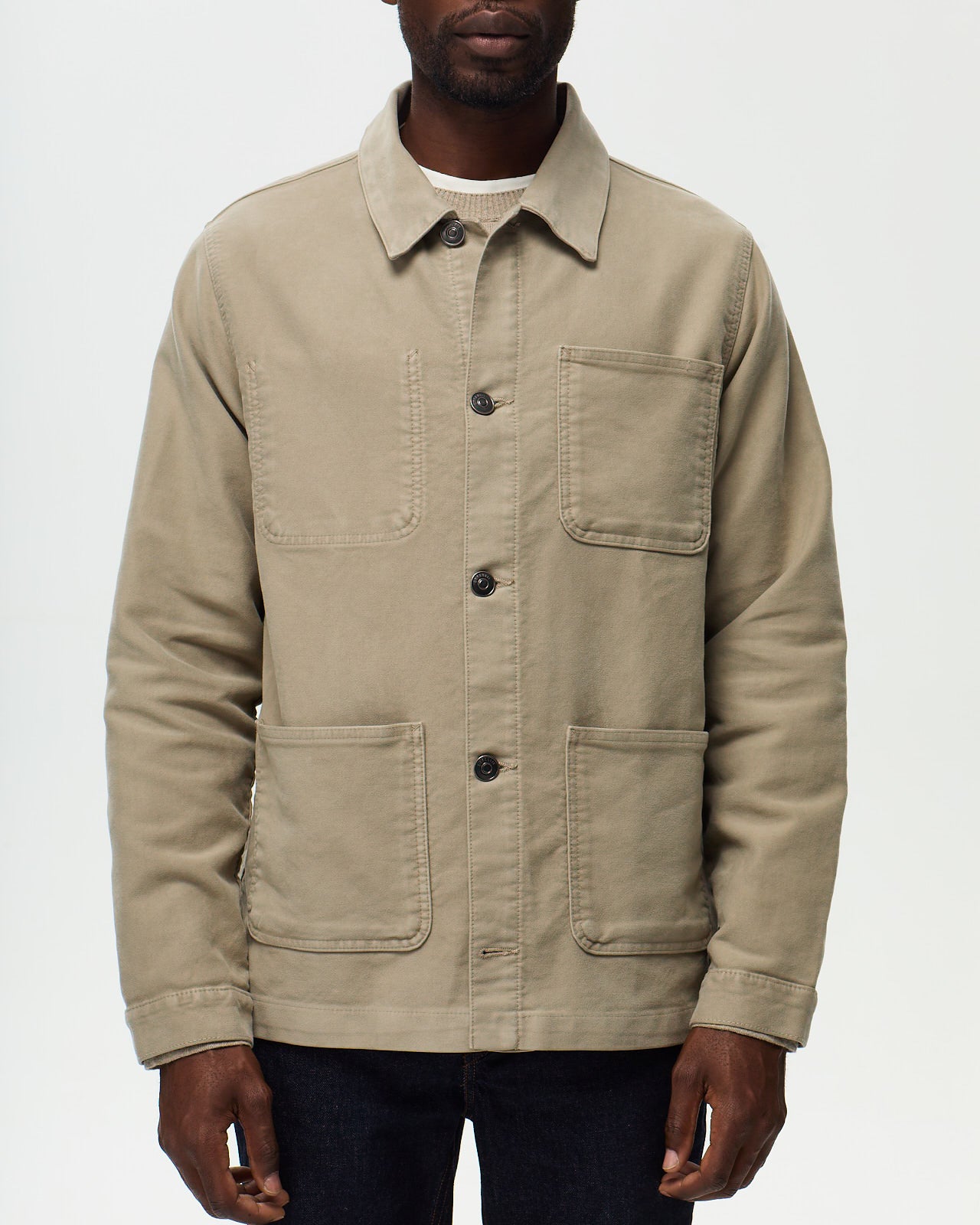 CLAUDEL Painter's Jacket – Ash Beige