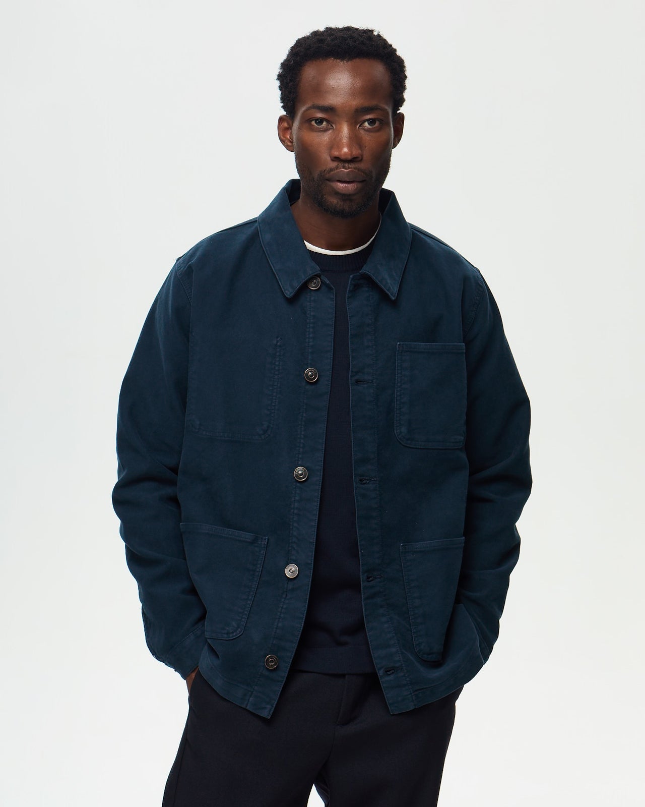 CLAUDEL Painter's Jacket – Denim Blue