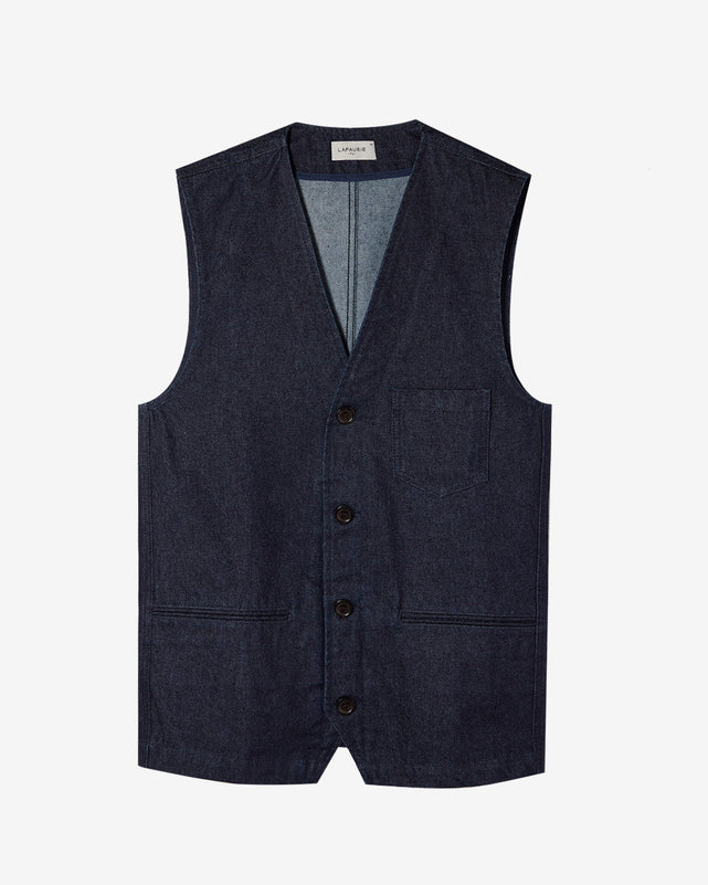 DANIEL Denim Vest - Brut