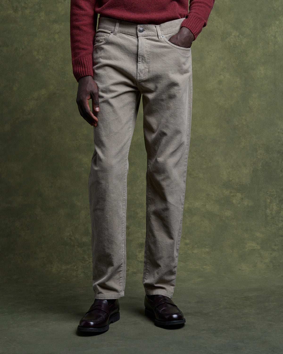 DEAN Velvet Pants - Beige Cendre