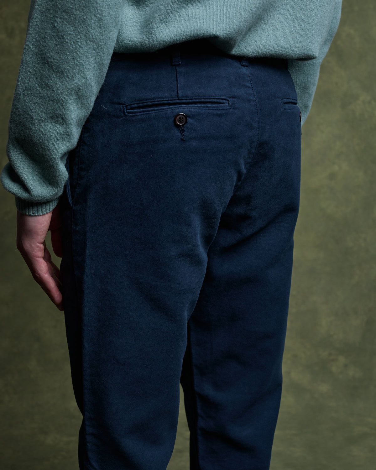 EMERSON Moleskin Chino - Bleu Denim