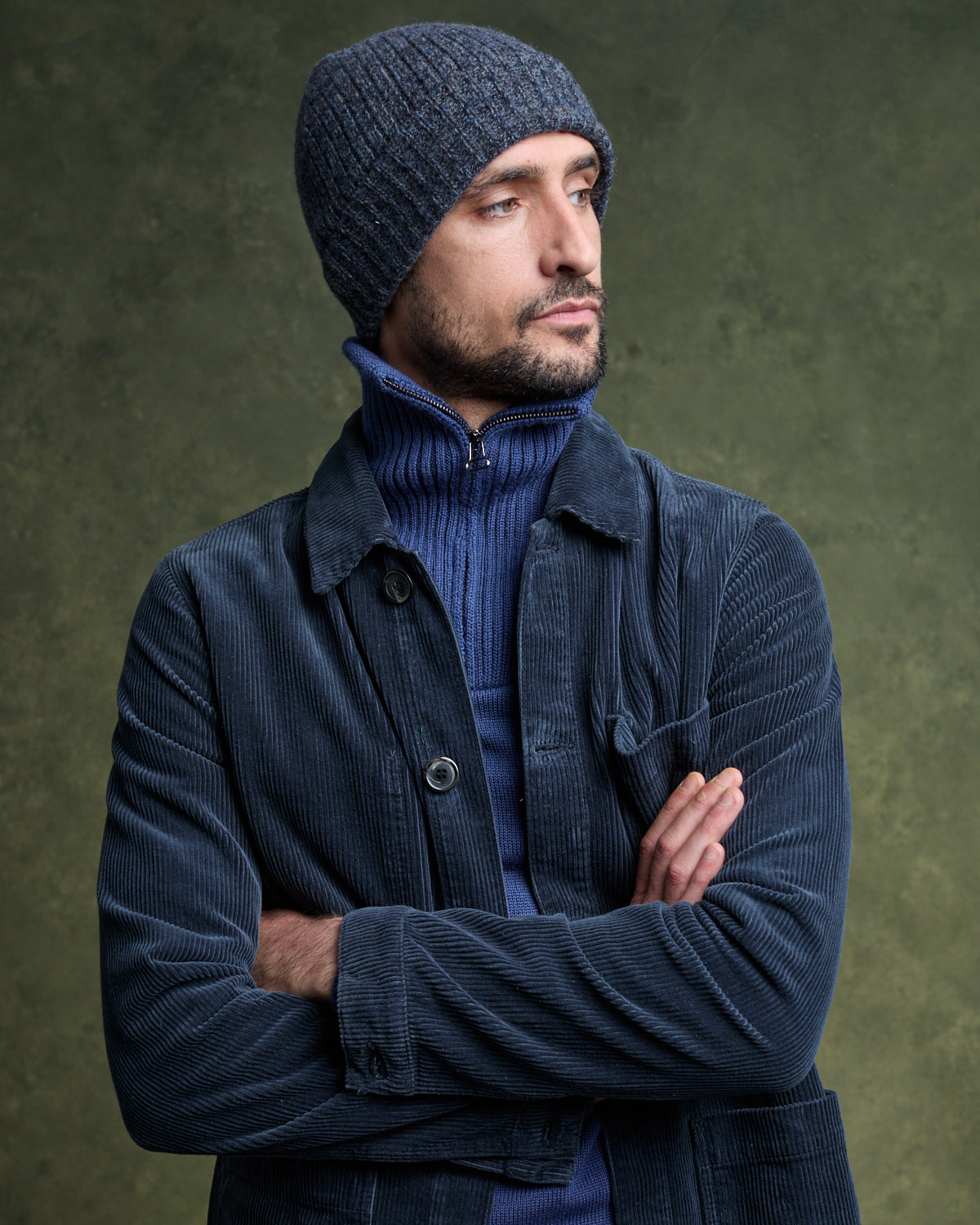 EVEN Marled Beanie - Bleu Denim