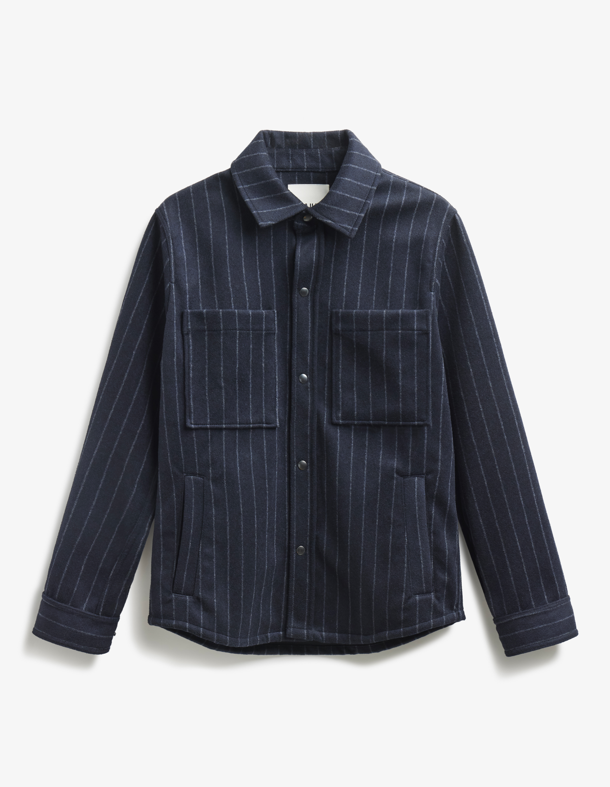 DUFY Striped Overshirt – Navy
