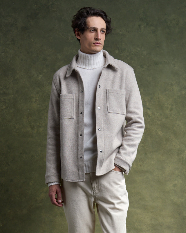 GARDELLA Jersey Jacket - Beige Cendre