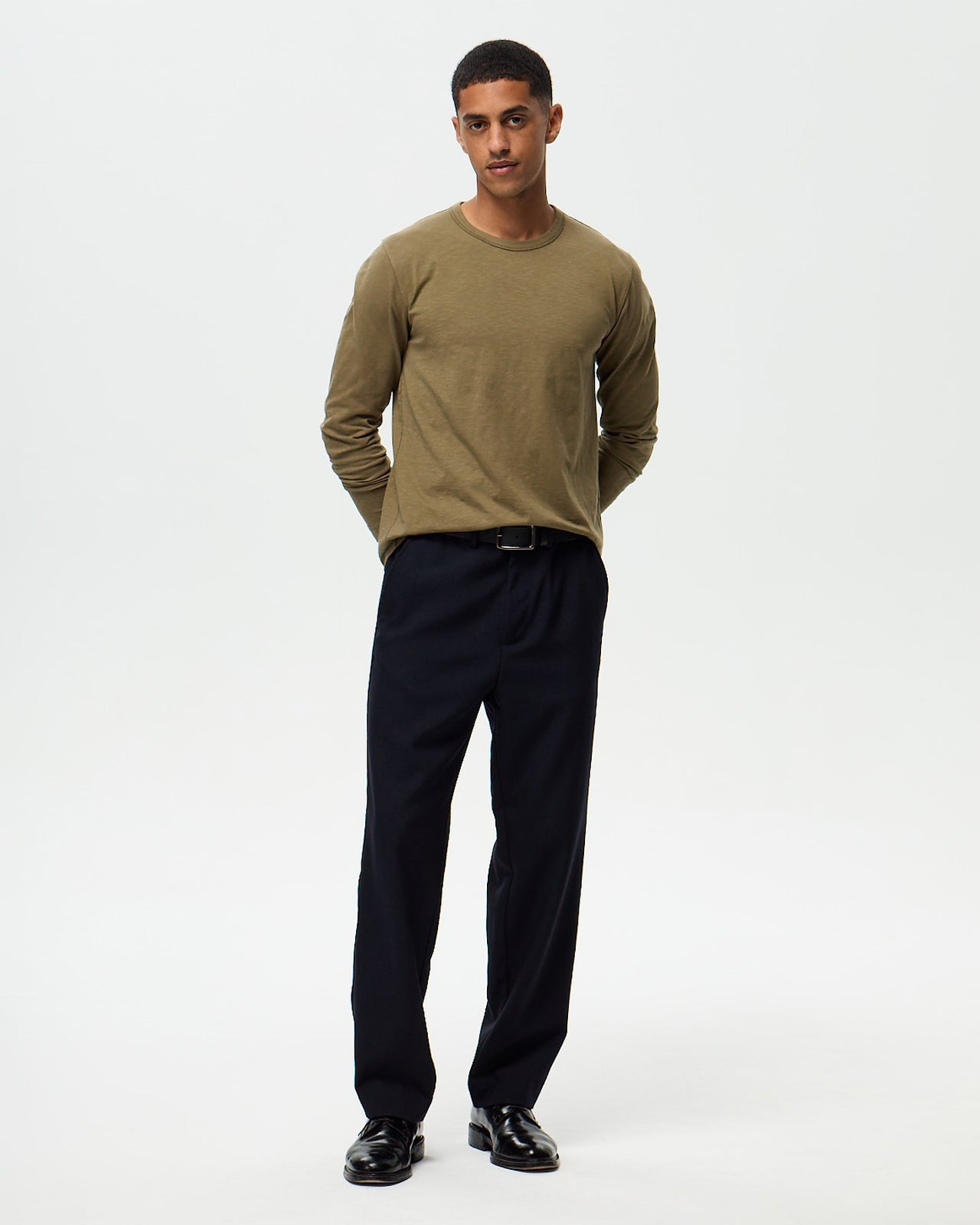 GARRET Slub T-shirt - Army Green