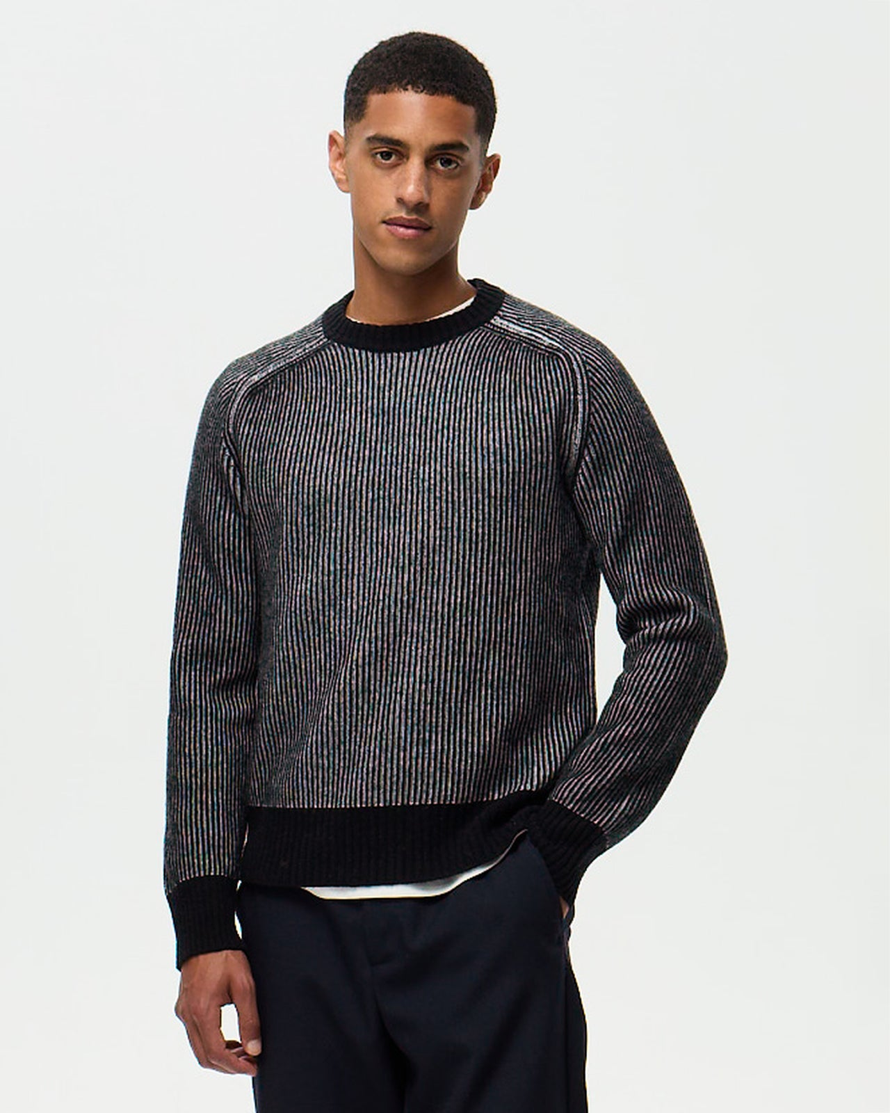 LEONARDO Sweater - Navy/Ecru