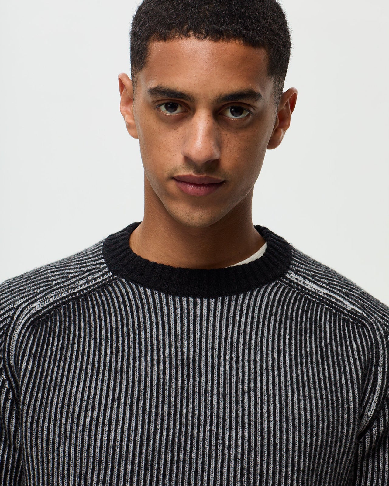 LEONARDO Sweater - Navy/Ecru