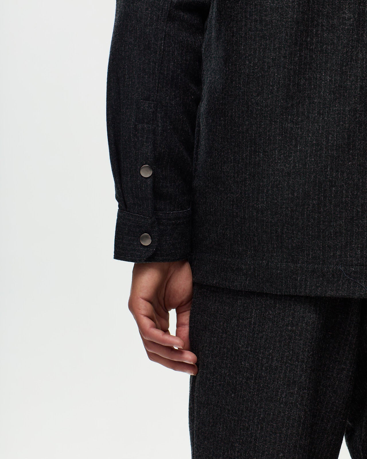 LEONARD Striped Jacket – Navy