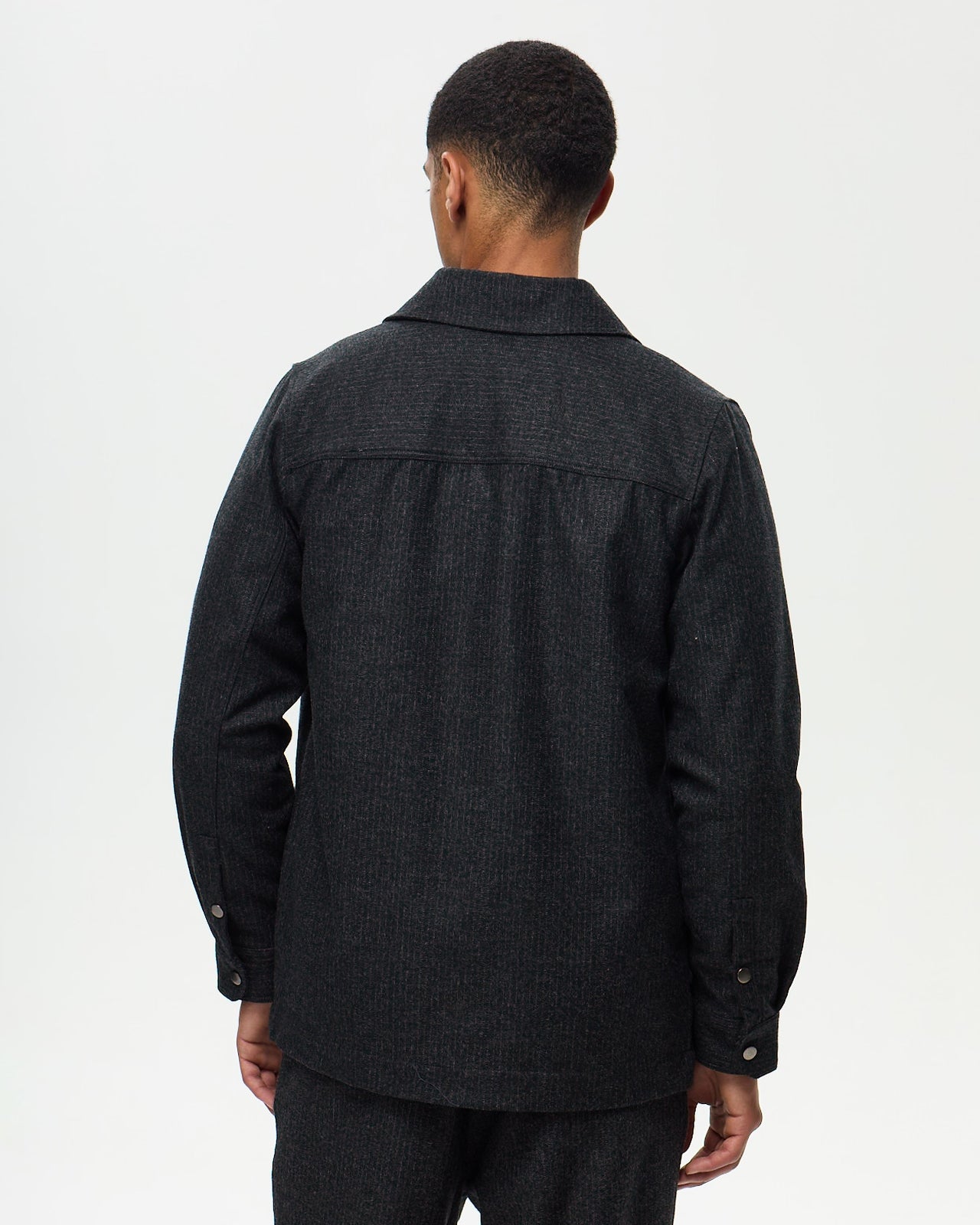 LEONARD Striped Jacket – Navy