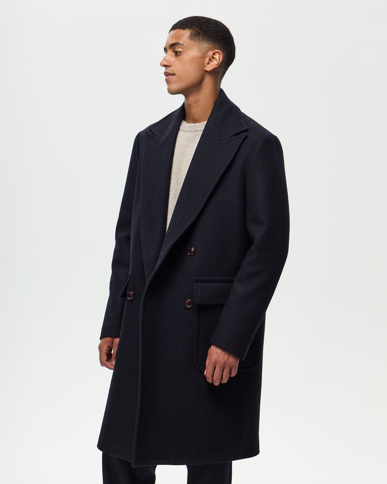 LOUIS Overcoat - Navy
