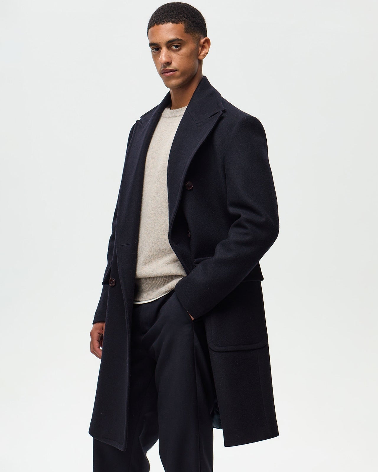LOUIS Overcoat - Navy
