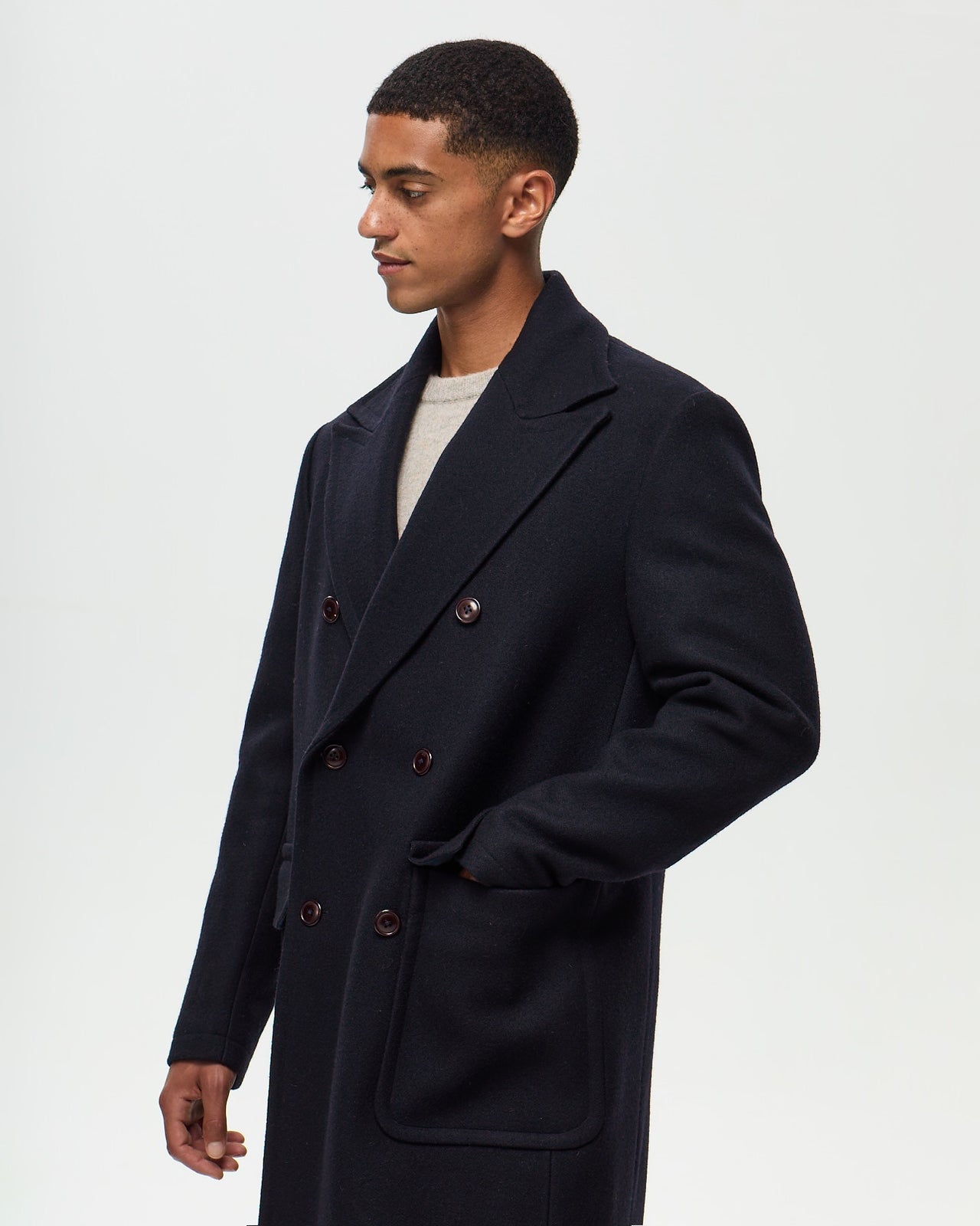 LOUIS Overcoat - Navy