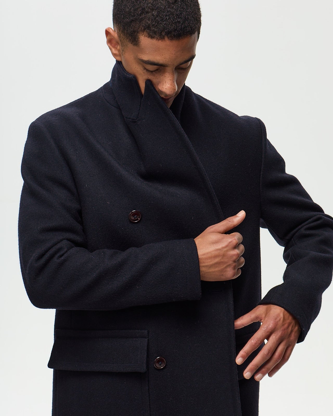 LOUIS Overcoat - Navy