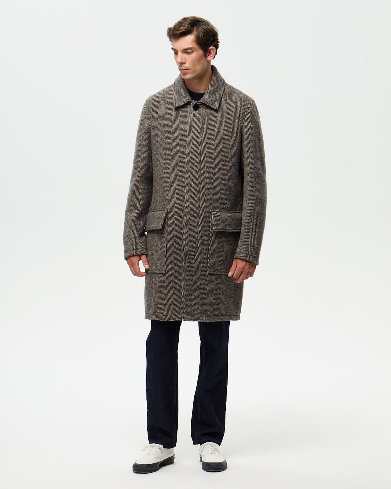 OSCAR Coat - Anthracite/Ecru