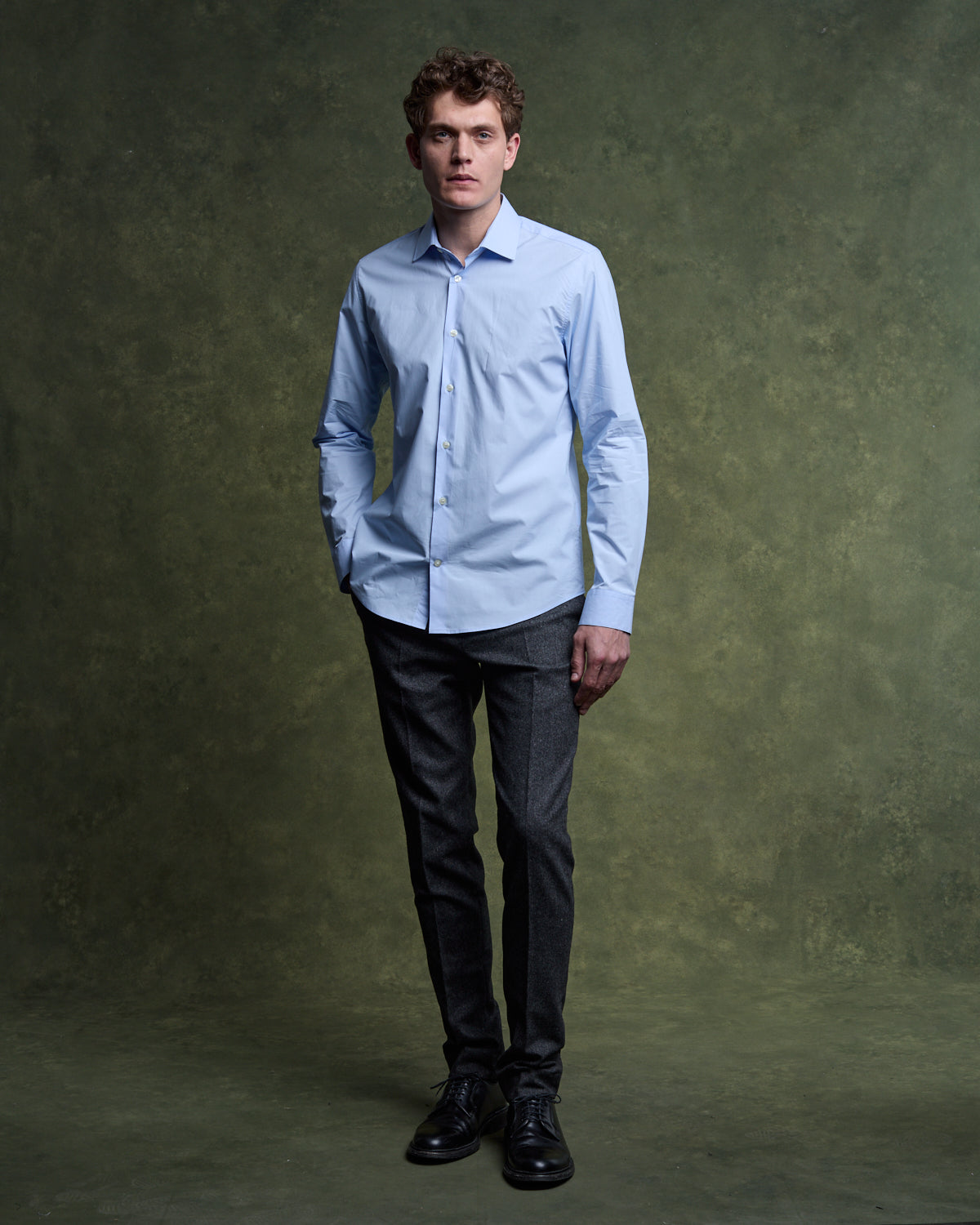 POPELINE Shirt - Bleu Aqua