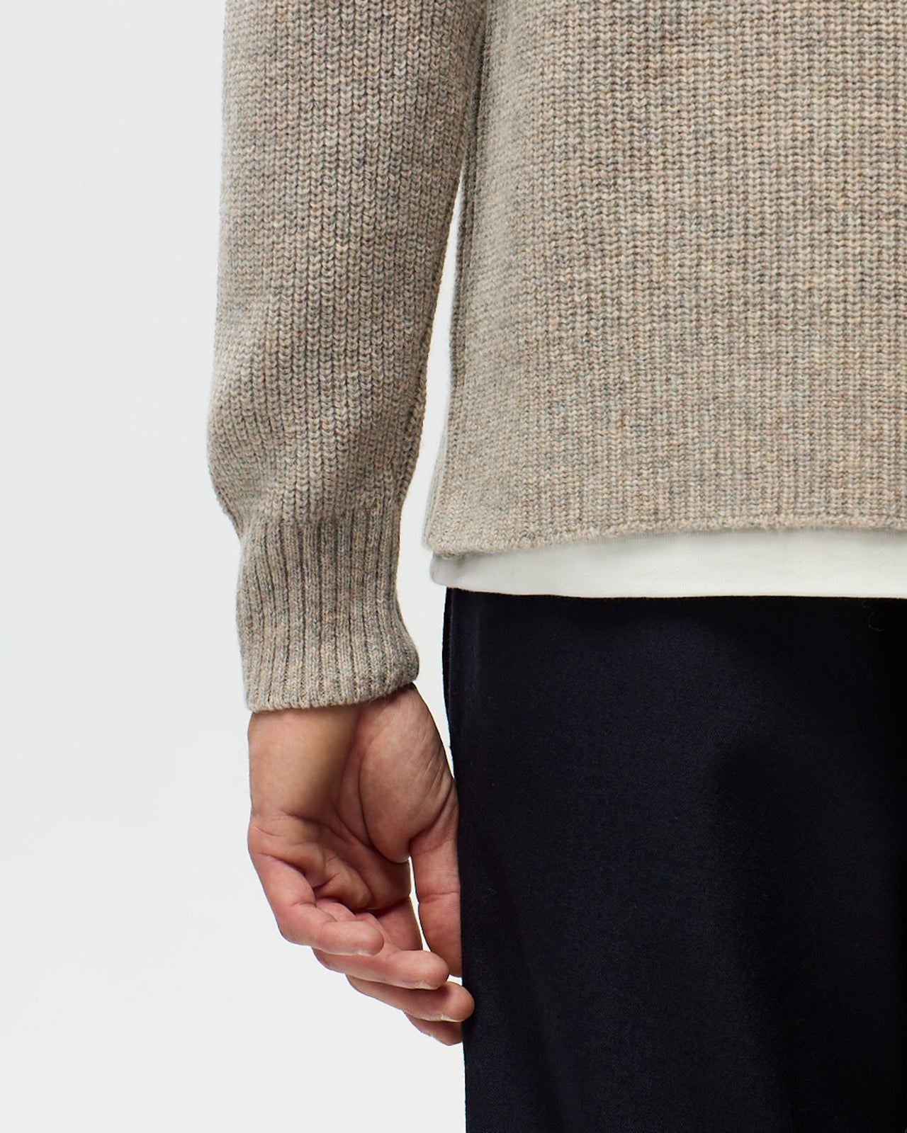 STEFANO Cardigan - Ash Beige
