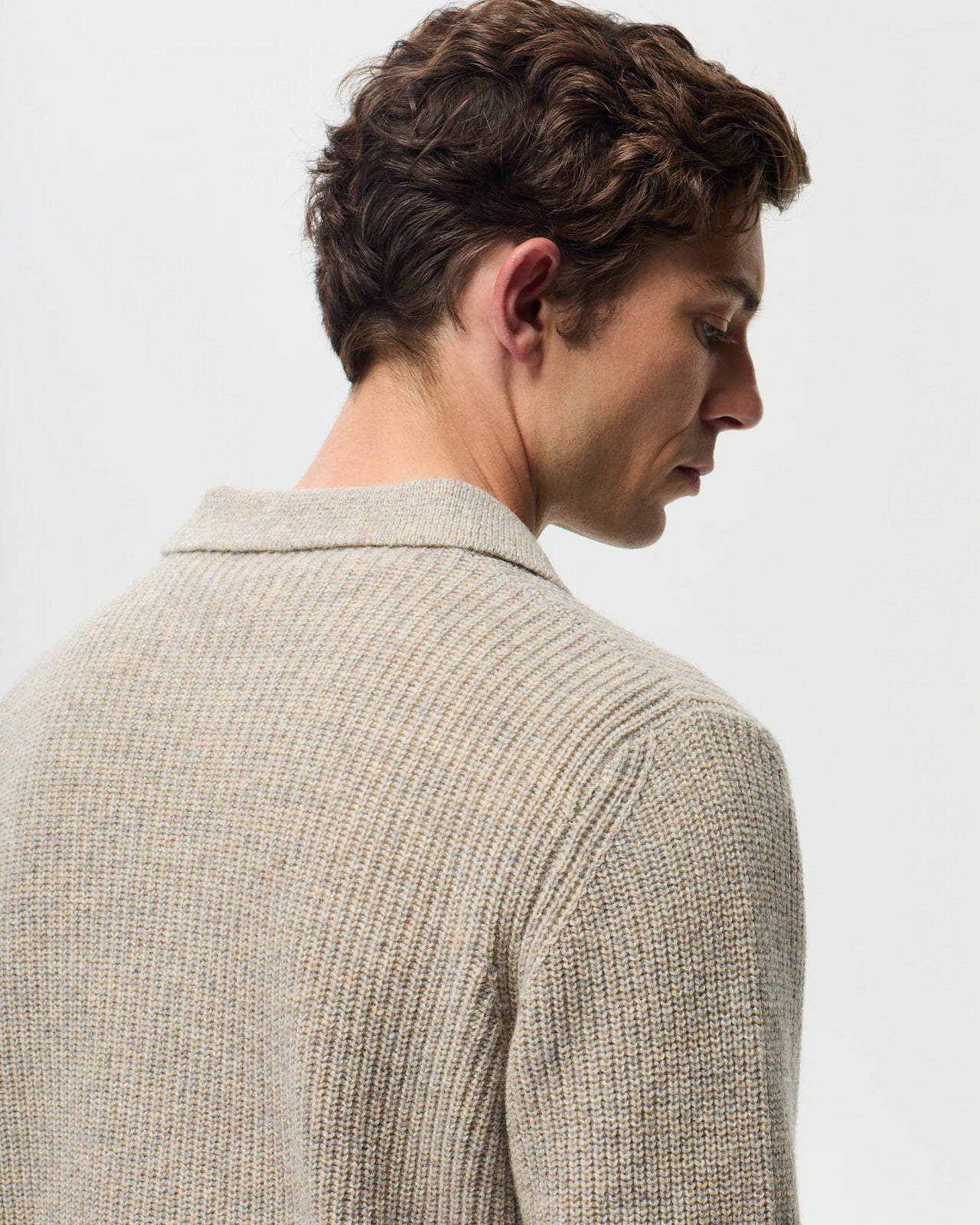 STEFANO Cardigan - Ash Beige
