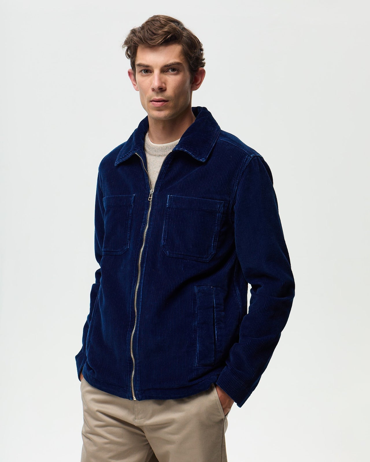 RIVOLI CORDUROY Jacket - Medium Indigo
