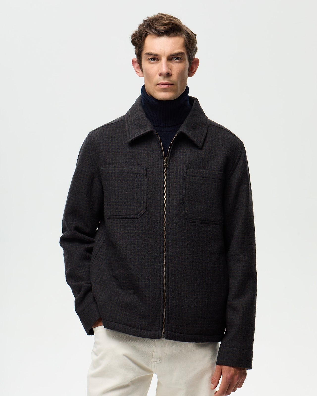 RIVOLI CHECKED Jacket - Khaki/Ink