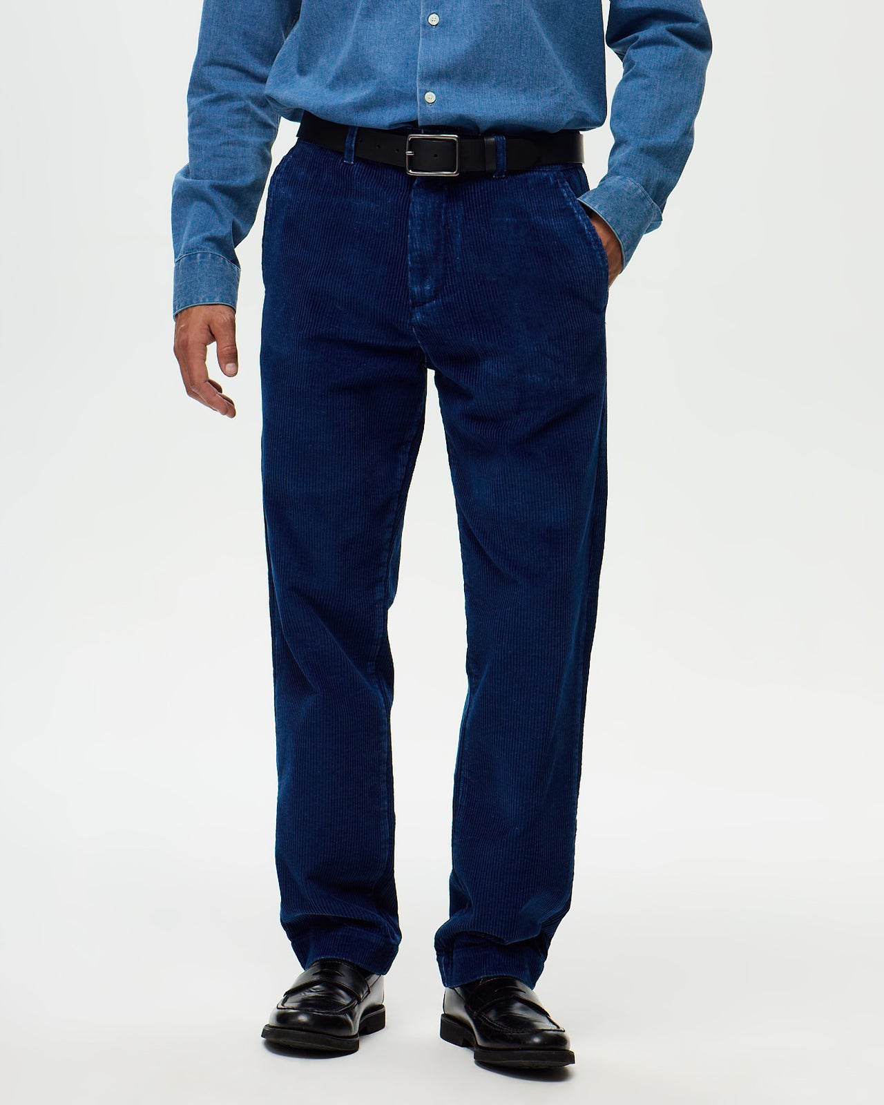 EMERSON Corduroy Chino – Medium Indigo