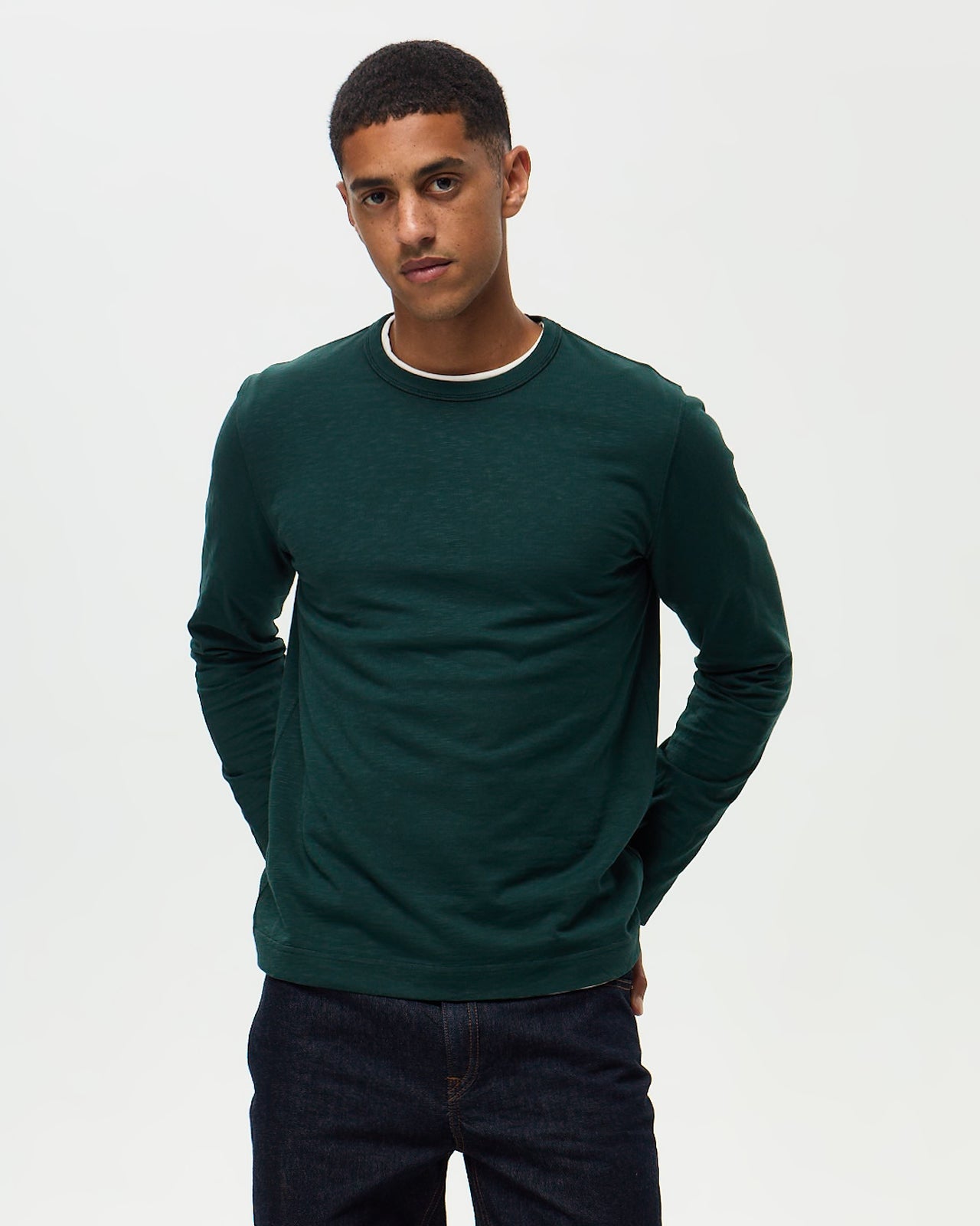 GARRET Slub T-shirt - Ash Green