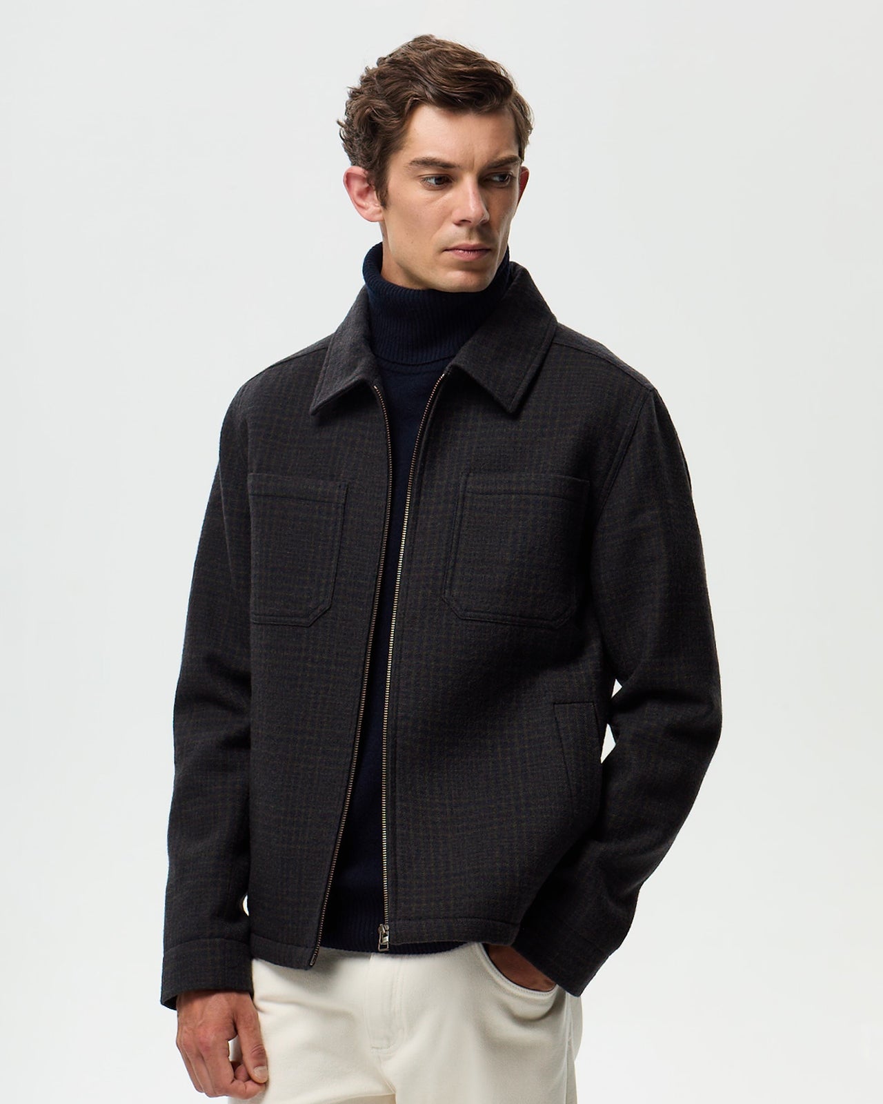 RIVOLI CHECKED Jacket - Khaki/Ink