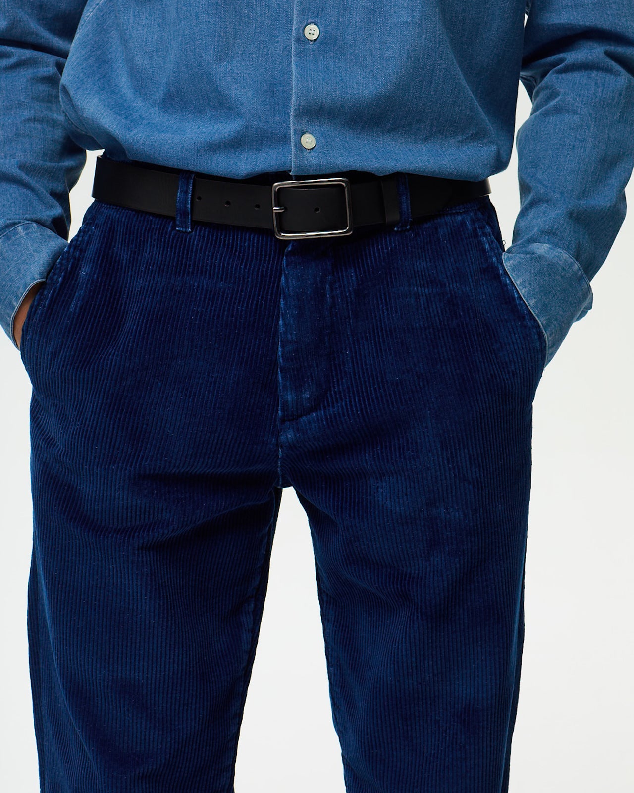 EMERSON Corduroy Chino – Medium Indigo